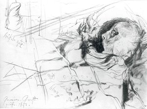 Schedel en laarzen door Adolph Menzel